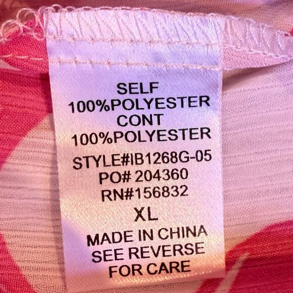 NWT Bibi ANTHRO XL women puff pink floral blouse cottage coquette romantic fairy - Picture 6 of 6